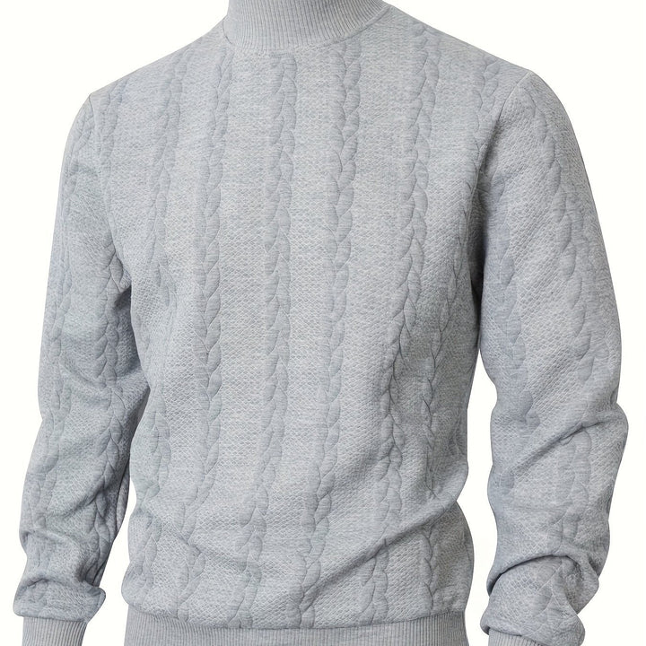 Merritt | Teksturowany Sweter z Wysokim Kołnierzem