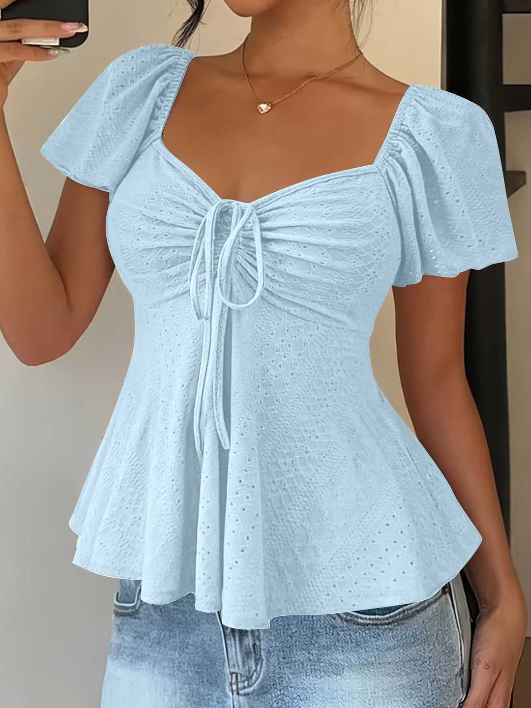 Josephine | Bluzka Peplum z Falbanami