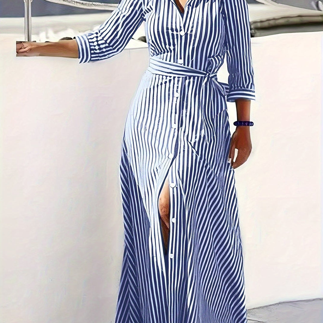 Meredith | Sukienka Maxi z Paseczkiem