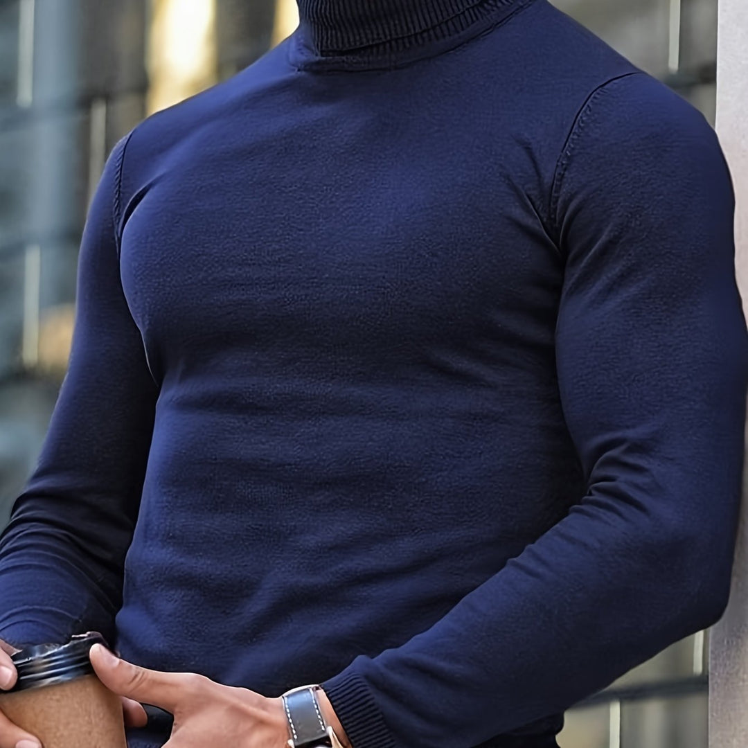 Dominic | Elegancki Golf z Wysokim Kołnierzem
