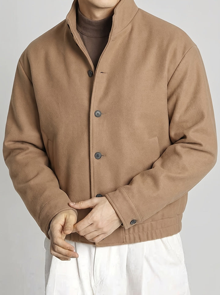 Everett Blake | Elegancka kurtka bomber z guzikami