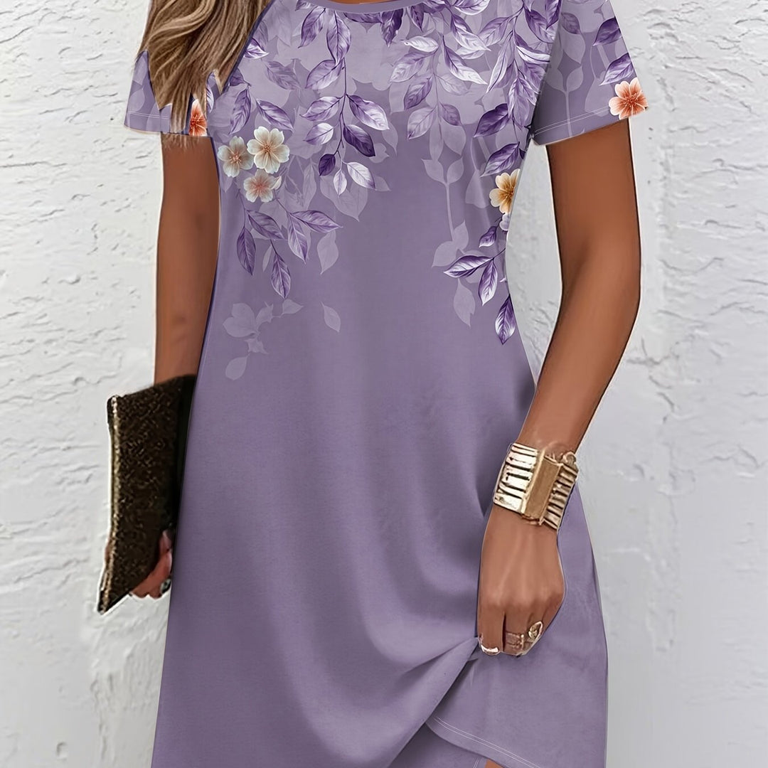 Marjorie | Elegancka Sukienka A-Line w Kwiaty