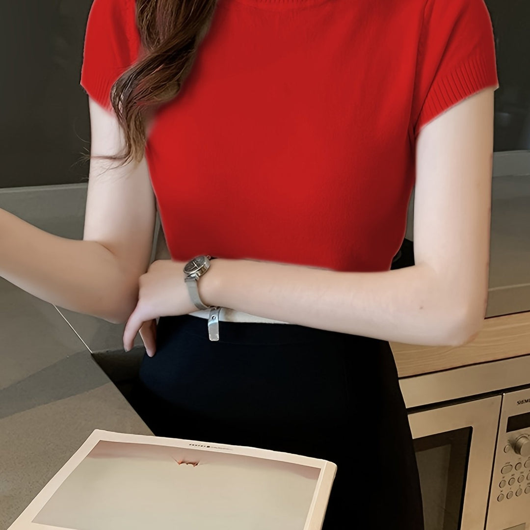 Della | Elegancki Top z Mock-Neck