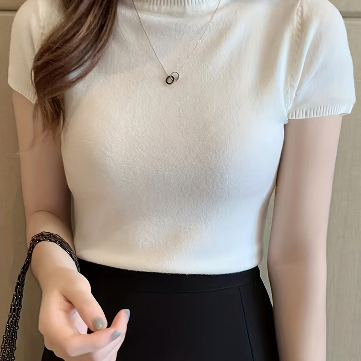 Della | Elegancki Top z Mock-Neck