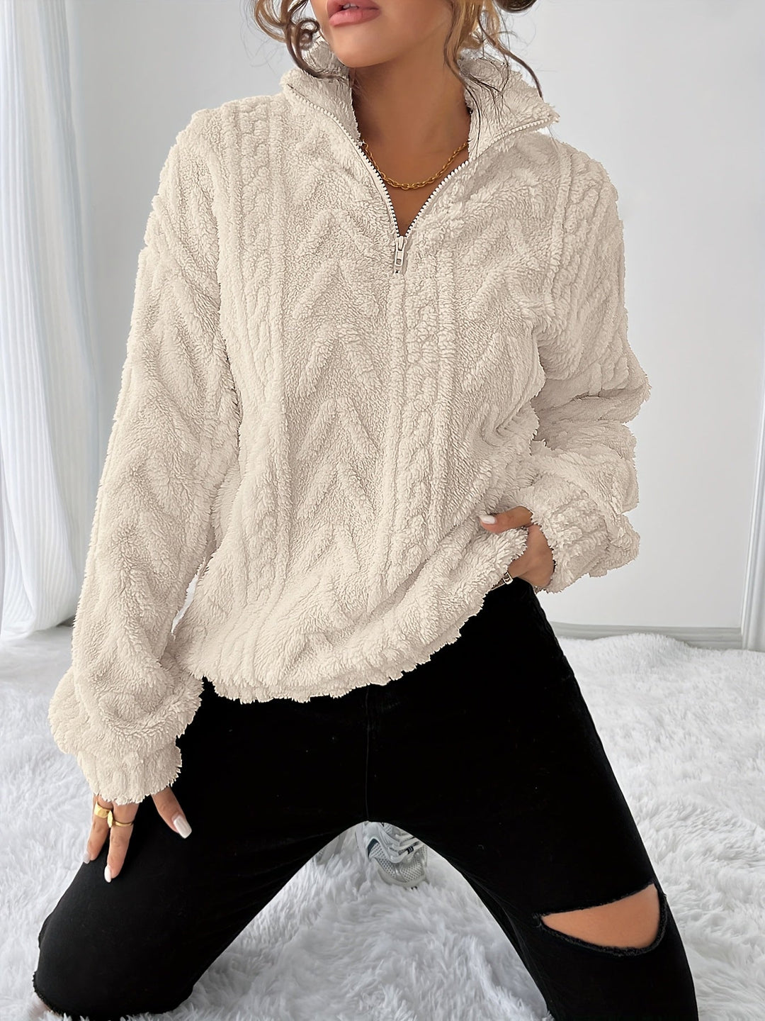 Kristen | Przytulny Teksturowany Sweter
