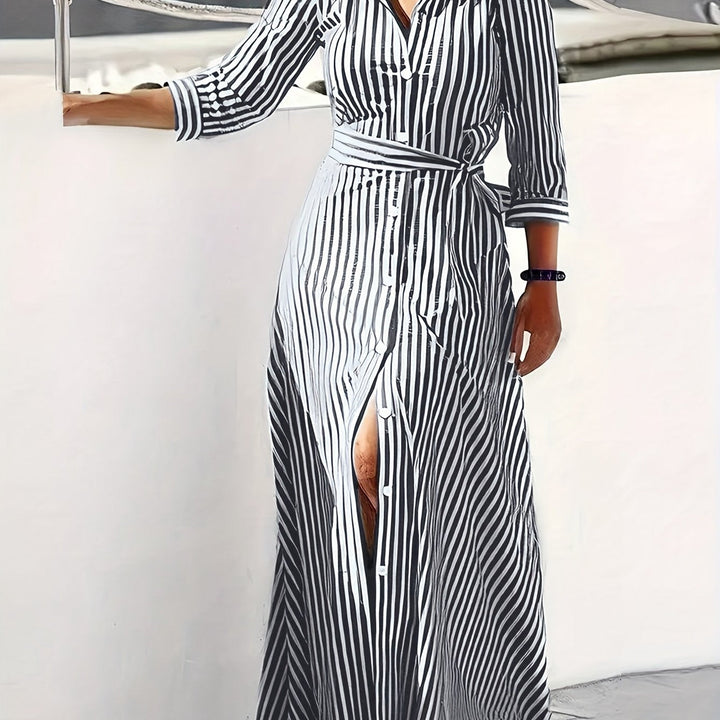Meredith | Sukienka Maxi z Paseczkiem