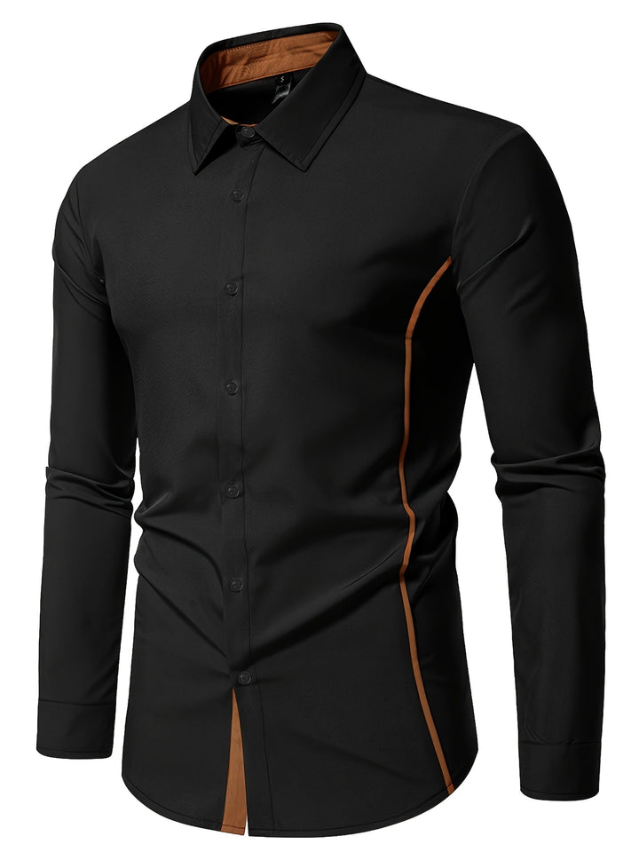 Graham | Slim Shirt z Kontrastowym Wykończeniem