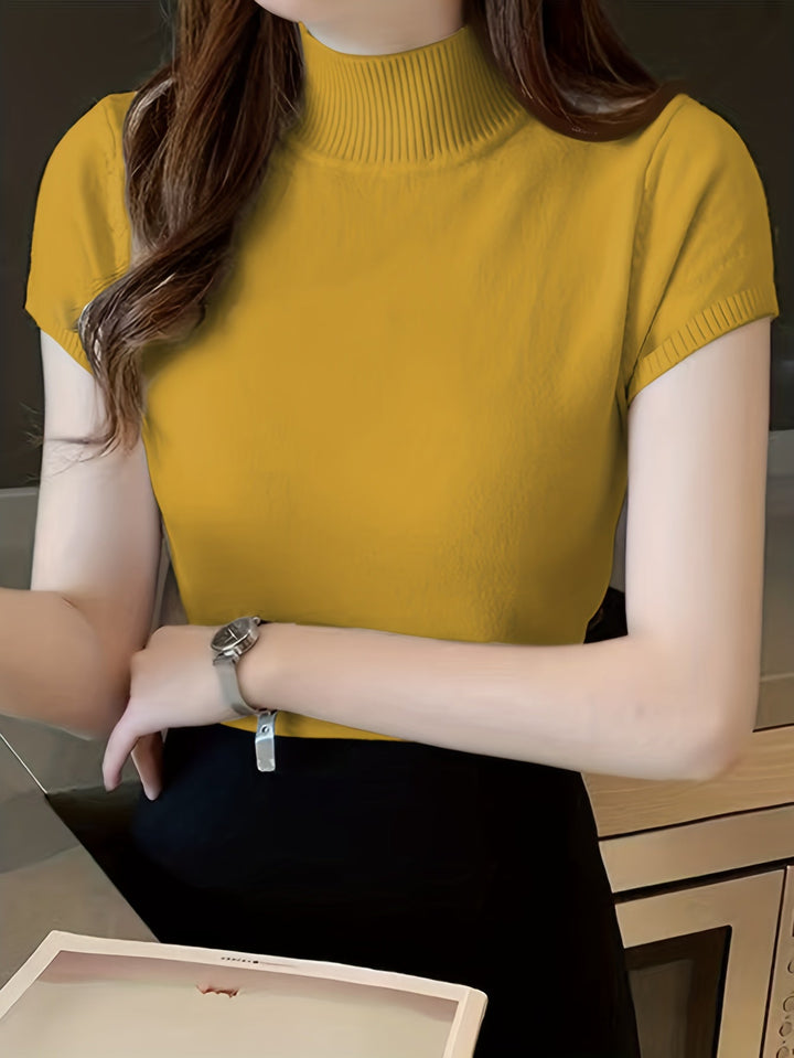 Della | Elegancki Top z Mock-Neck