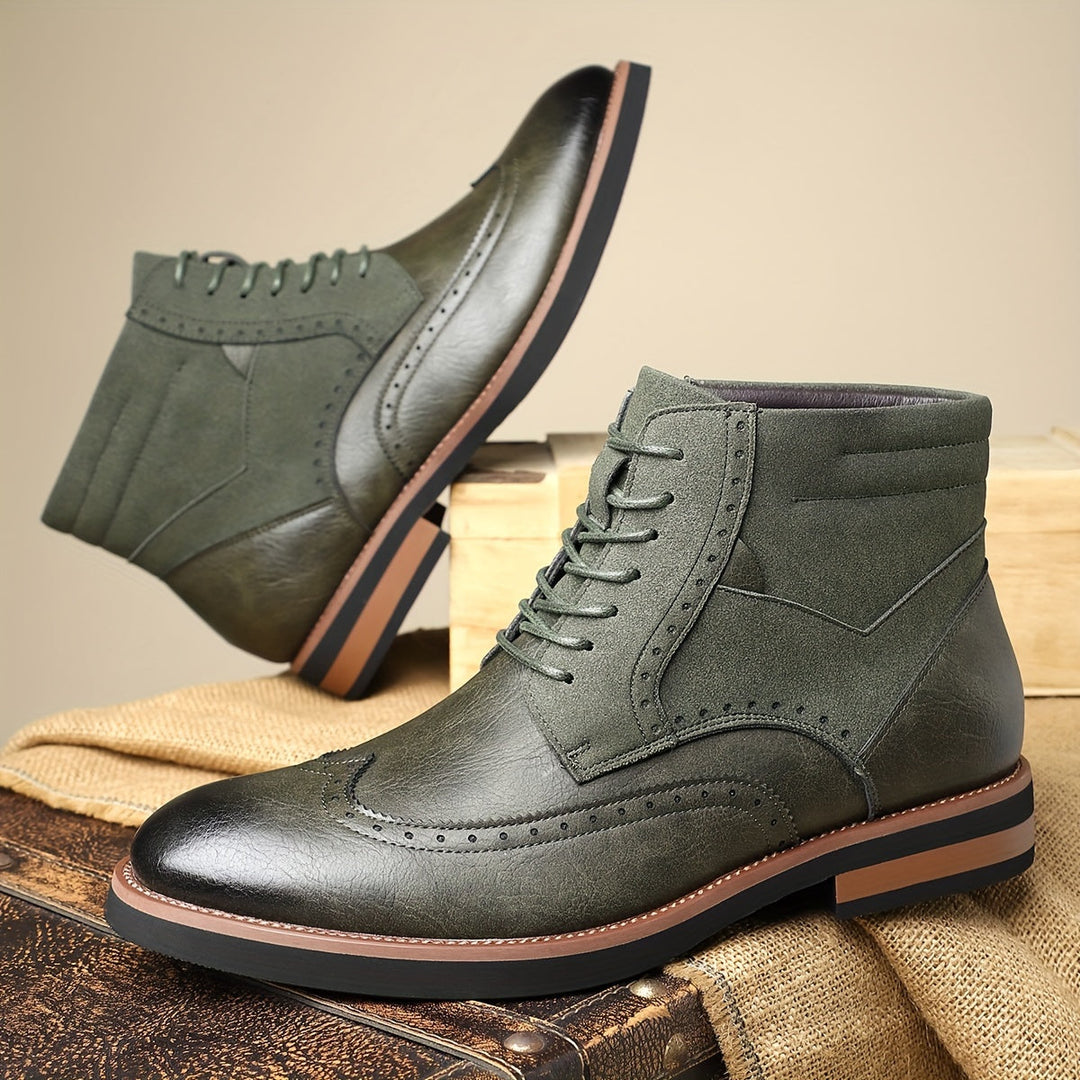 Roland | Klasyczne Botki Wingtip na Kostkę