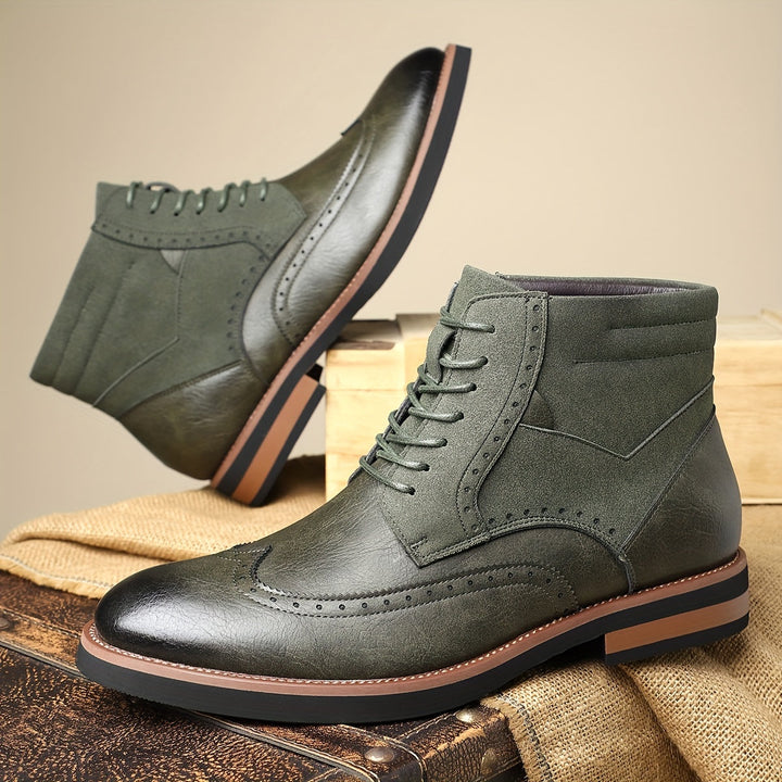 Roland | Klasyczne Botki Wingtip na Kostkę