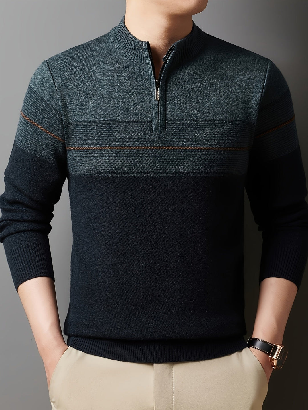 Oscar | Sweter z zamkiem na szyi