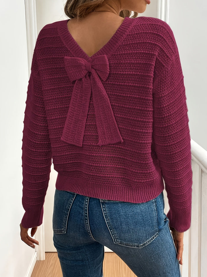 Imogen | Sweter z detalem w postaci kokardy