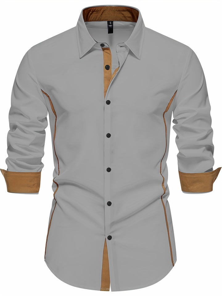 Graham | Slim Shirt z Kontrastowym Wykończeniem