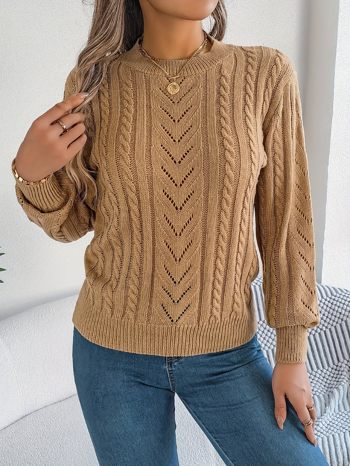 Blythe | Sweter z teksturą w sploty kablowe