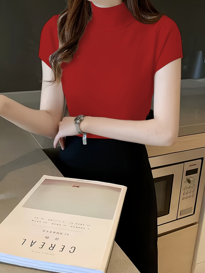 Della | Elegancki Top z Mock-Neck