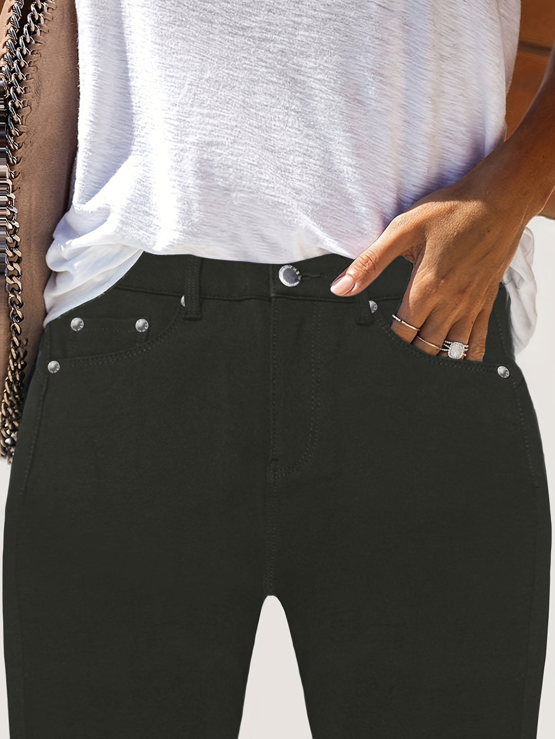 Joan | Jeansy Skinny z Wysokim Stanem