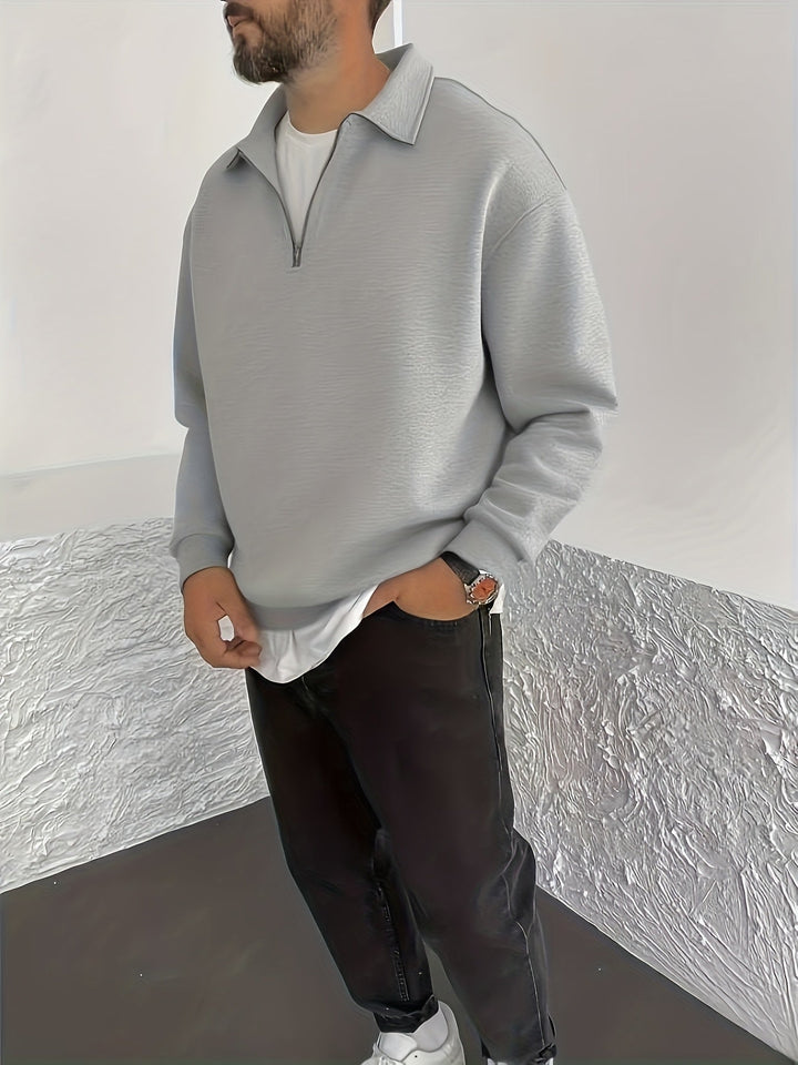 Nathaniel | Przytulny Sweatshirt z Pół-Zipem