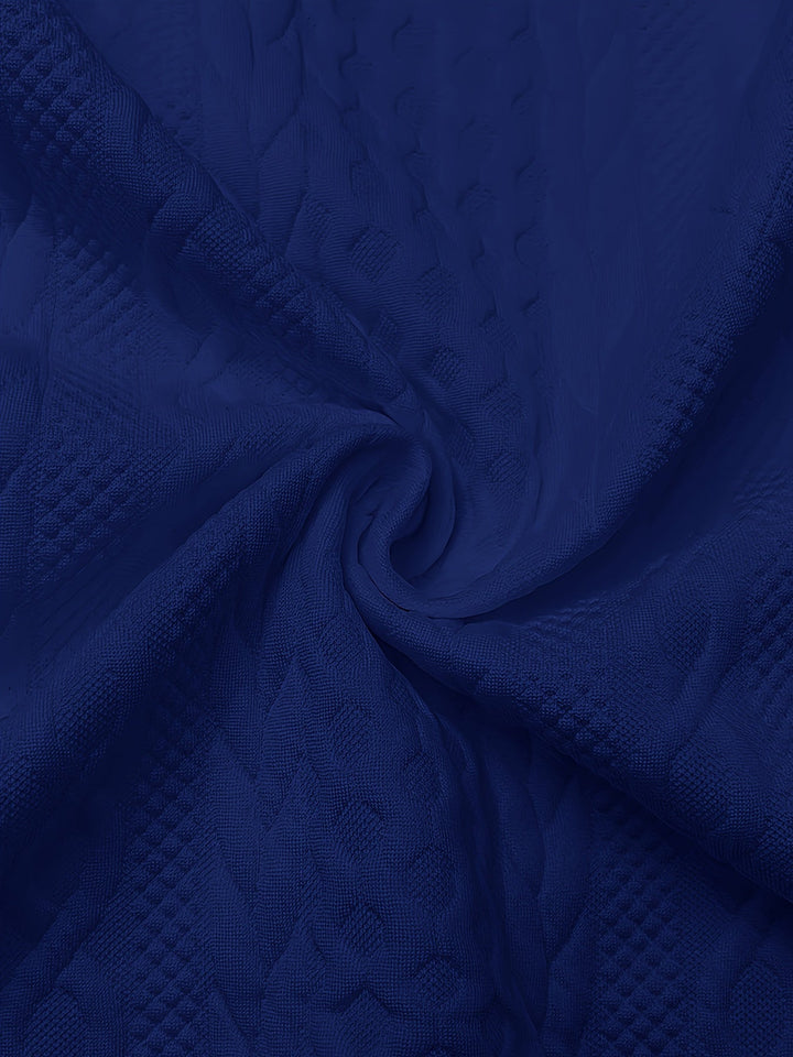Georgia | Teksturowany sweatshirt z półzamkiem