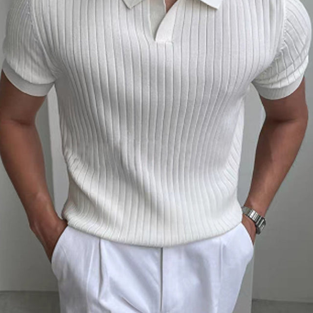 Cameron | Elegancka Koszulka Polo z Teksturą