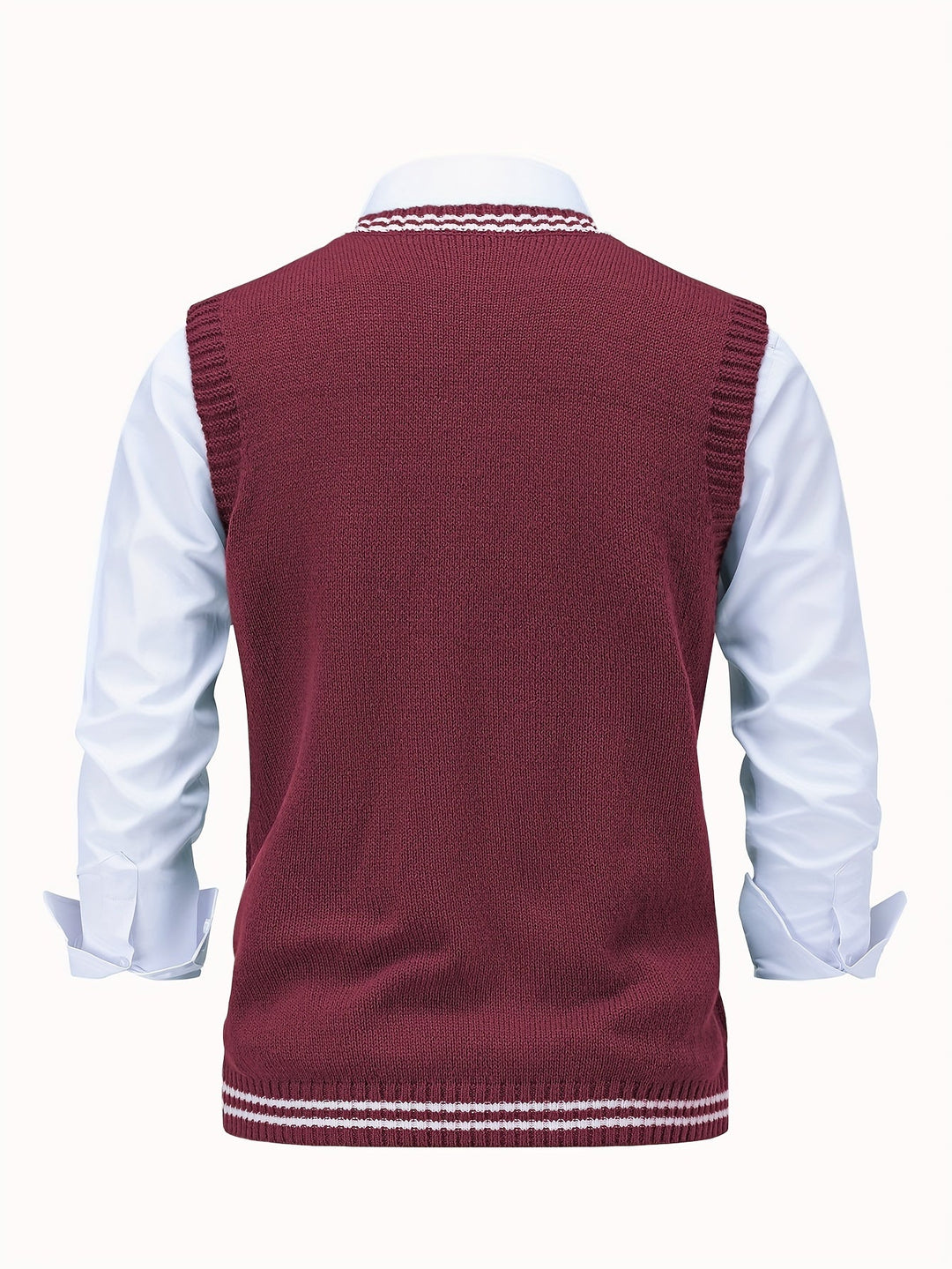 Gideon | Kamizelka Sweter V-Neck z Warkoczem
