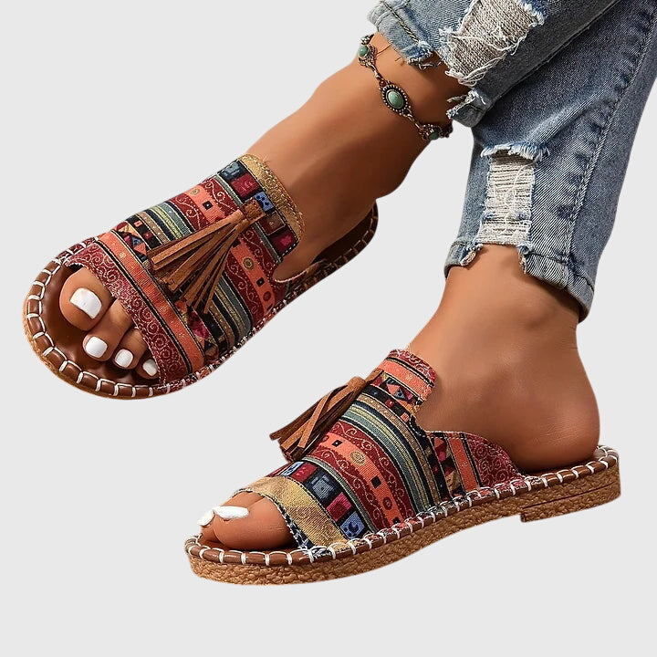 Claire | Stylowe Dotted Ortopedyczne Sandały