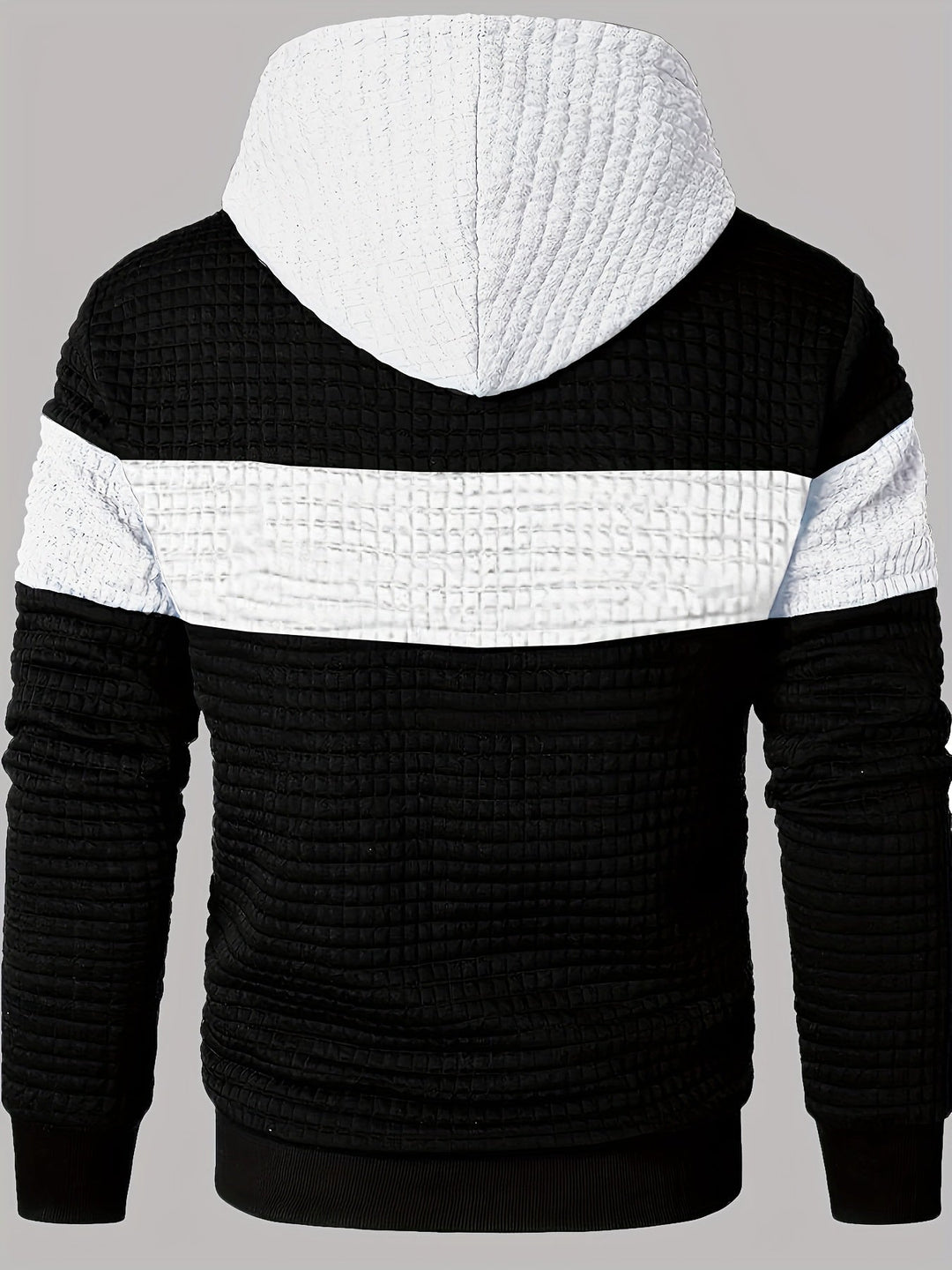 Hayes | Teksturowany Hoodie w Blokach Kolorystycznych