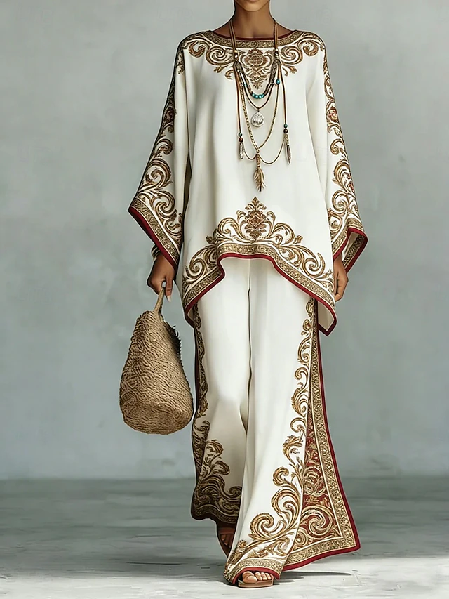 Ramona | Boho Print Zestaw Dwuczęściowy