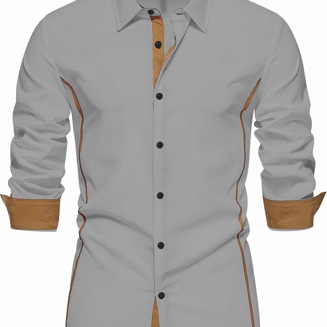 Graham | Slim Shirt z Kontrastowym Wykończeniem