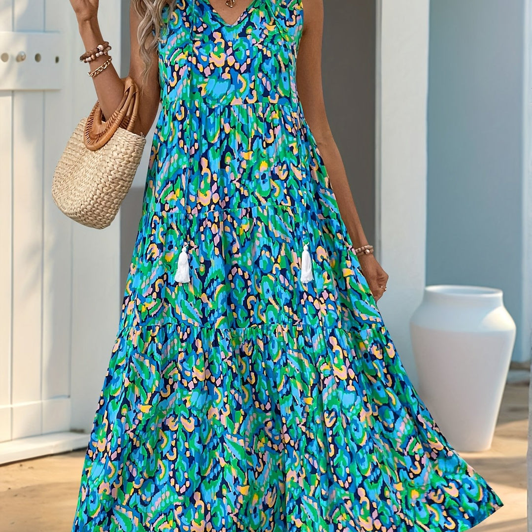 Delia | Swobodna Boho Maxi Sukienka