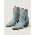 Corinne | Zamszowe Botki w Stylu Western