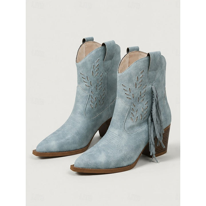 Corinne | Zamszowe Botki w Stylu Western