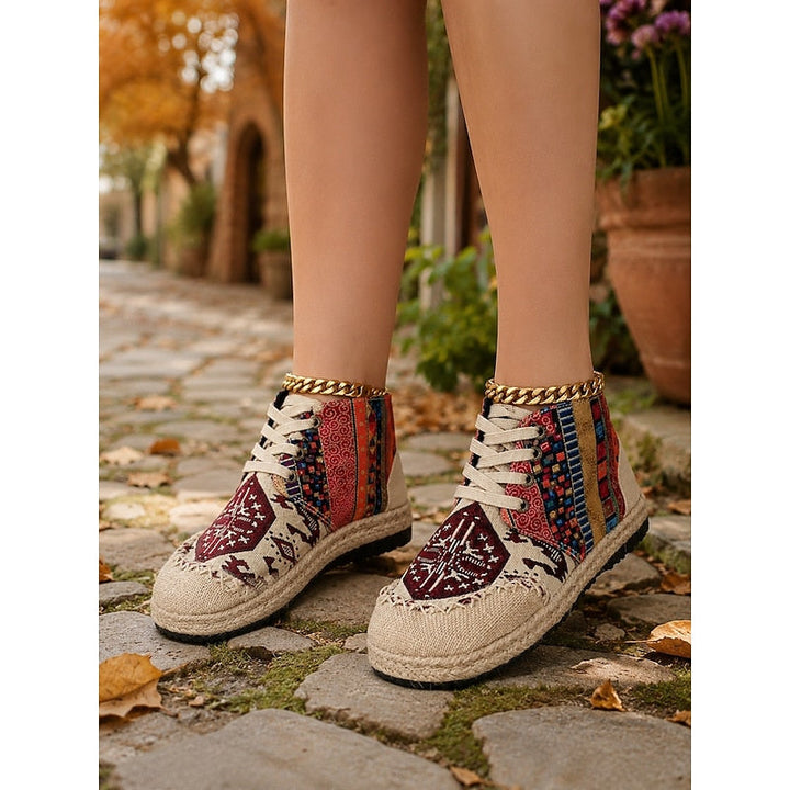 Talia | Wysokie Sneakersy w Stylu Boho
