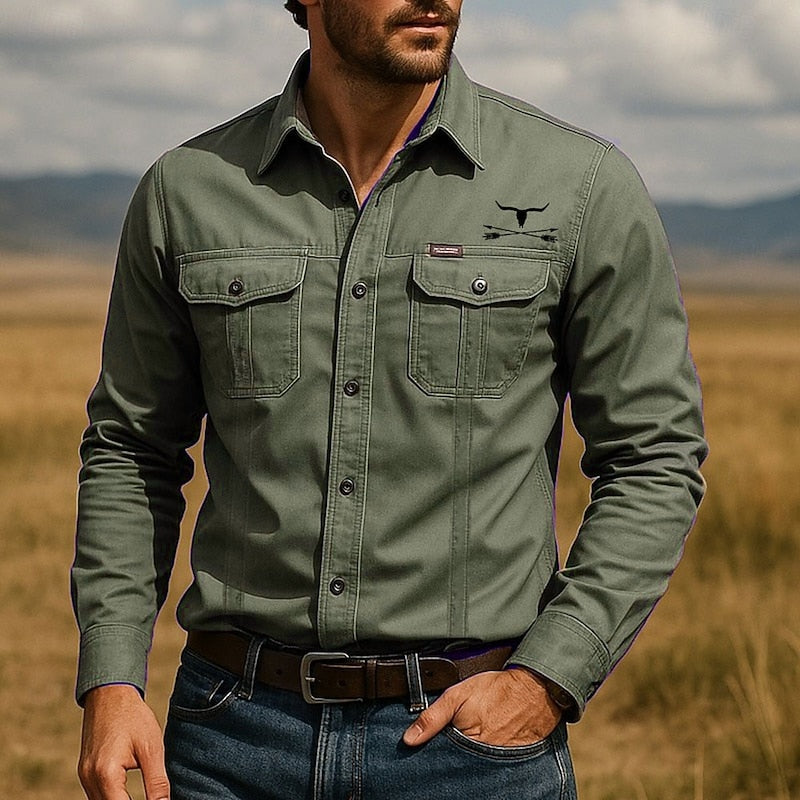 Wade | Wytrzymała Koszula Robocza w Stylu Western