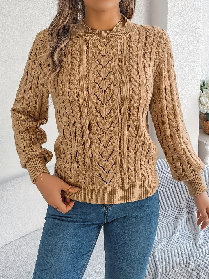 Blythe | Sweter z teksturą w sploty kablowe