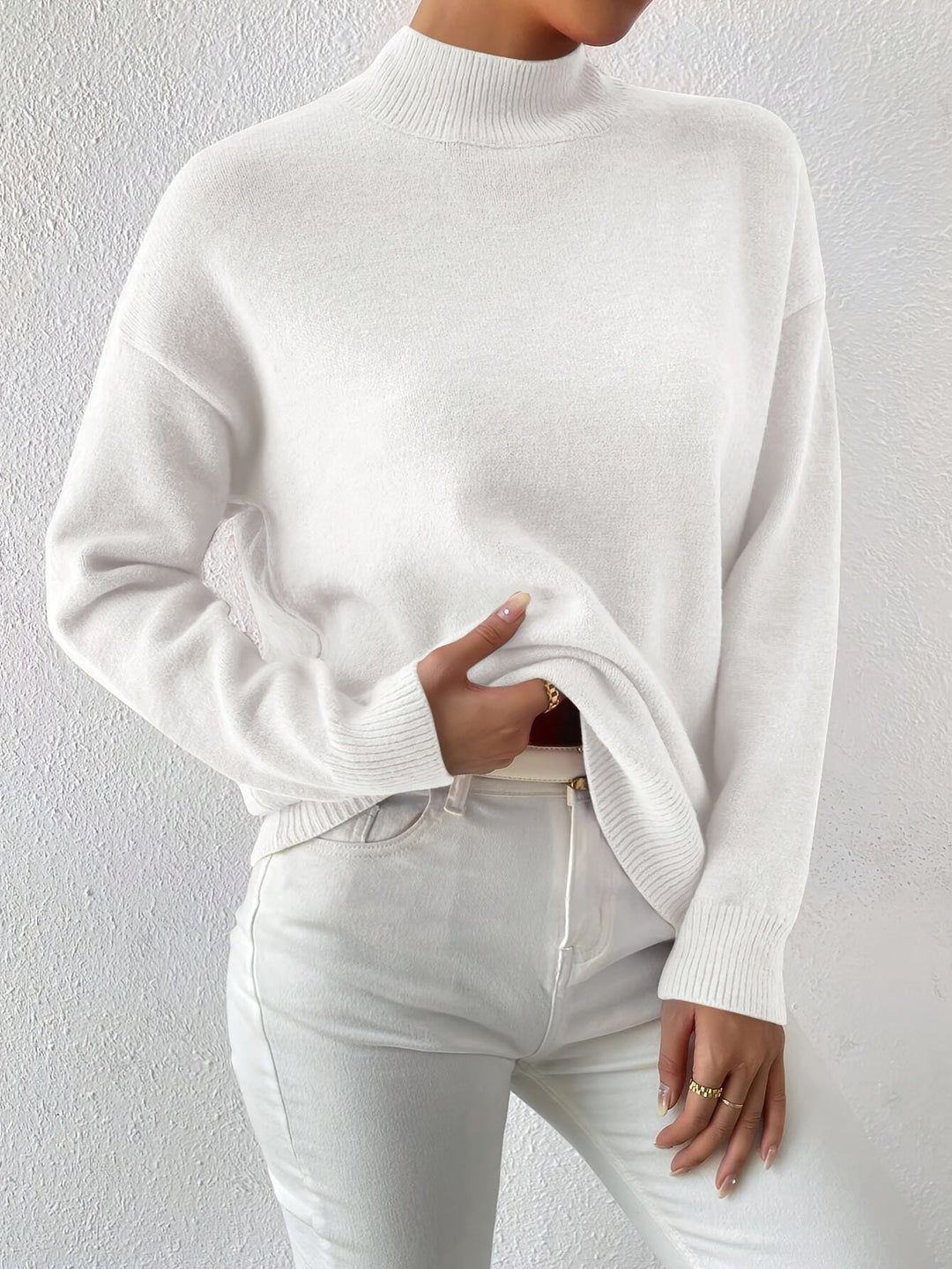 Lorelei | Elegancki Sweter z Mock Neck