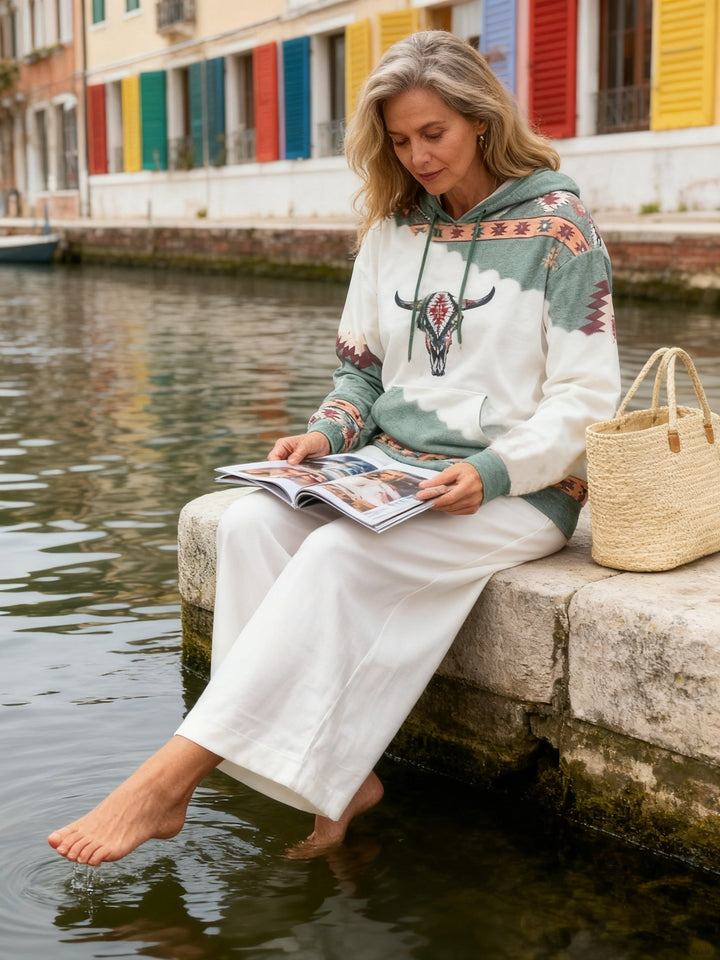 Tamsin | Bluza z kapturem w stylu zachodnim