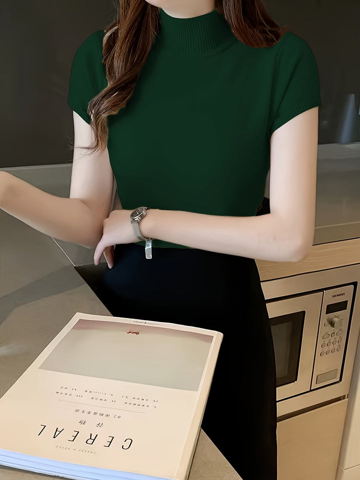 Della | Elegancki Top z Mock-Neck