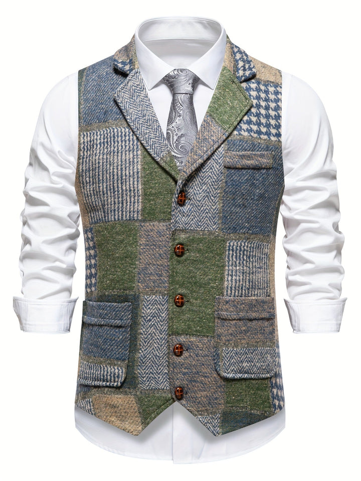 Tobias | Kamizelka w stylu patchwork