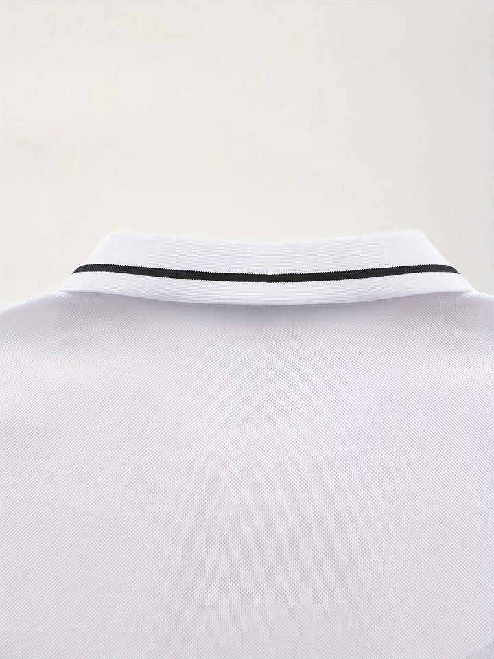 Dalton | Elegancka Koszula Polo z Długim Rękawem
