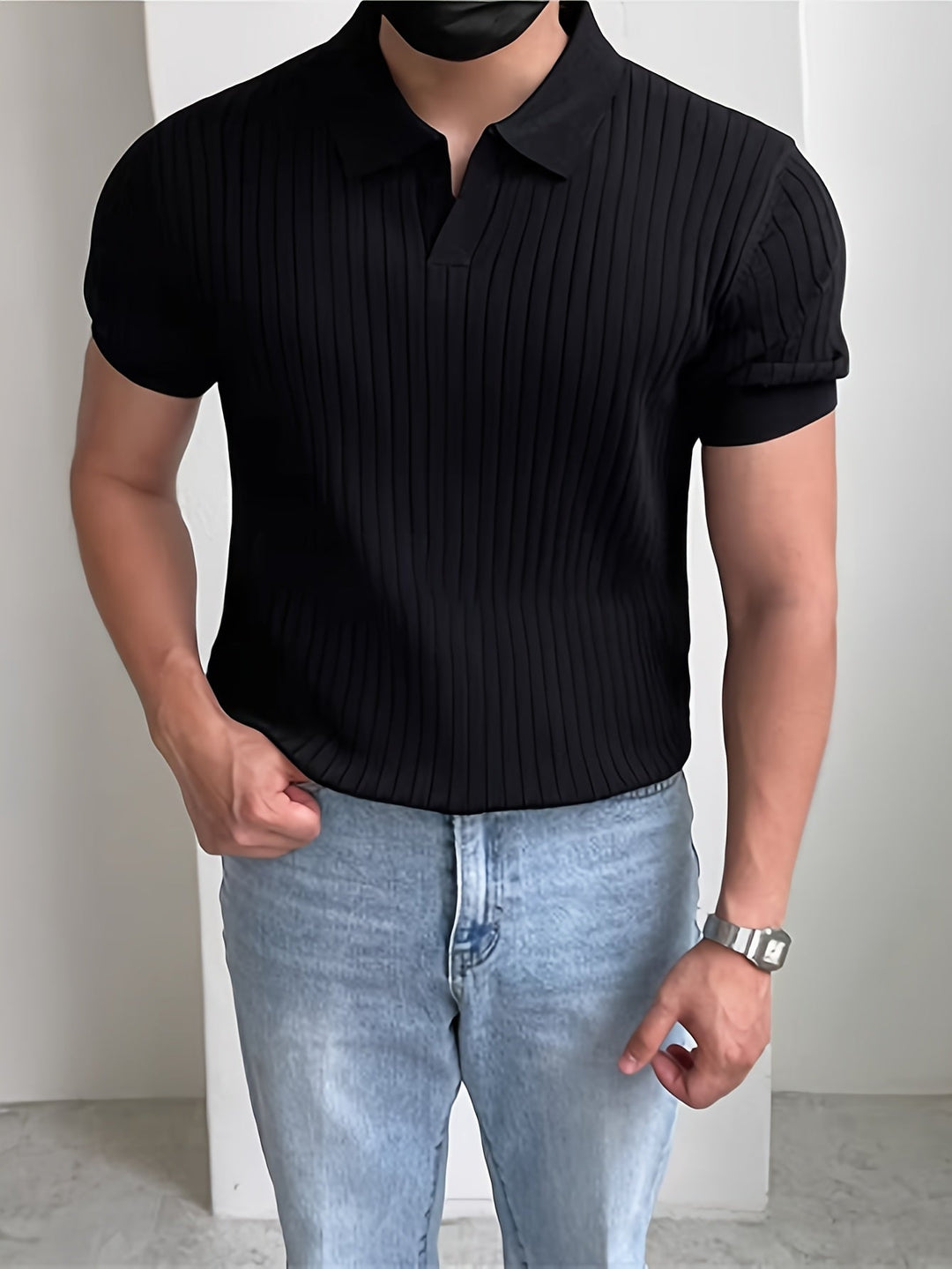 Cameron | Elegancka Koszulka Polo z Teksturą