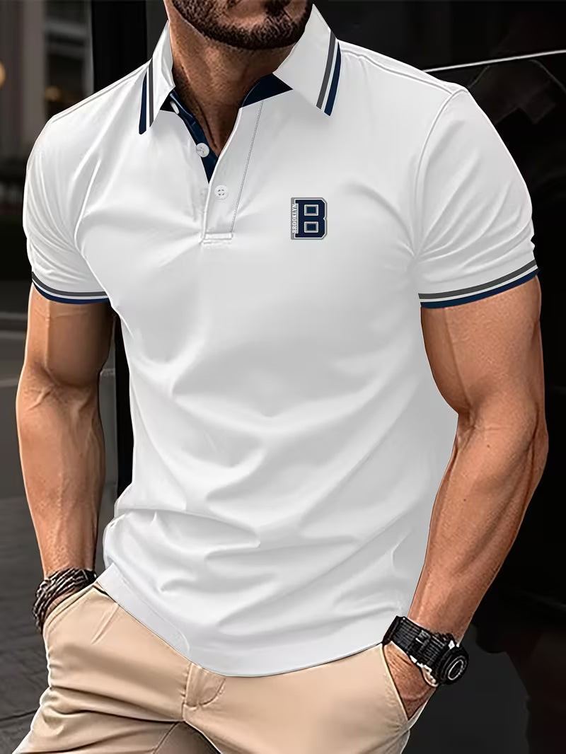 Walker | Casual Krótki Polo z Krótkim Rękawem