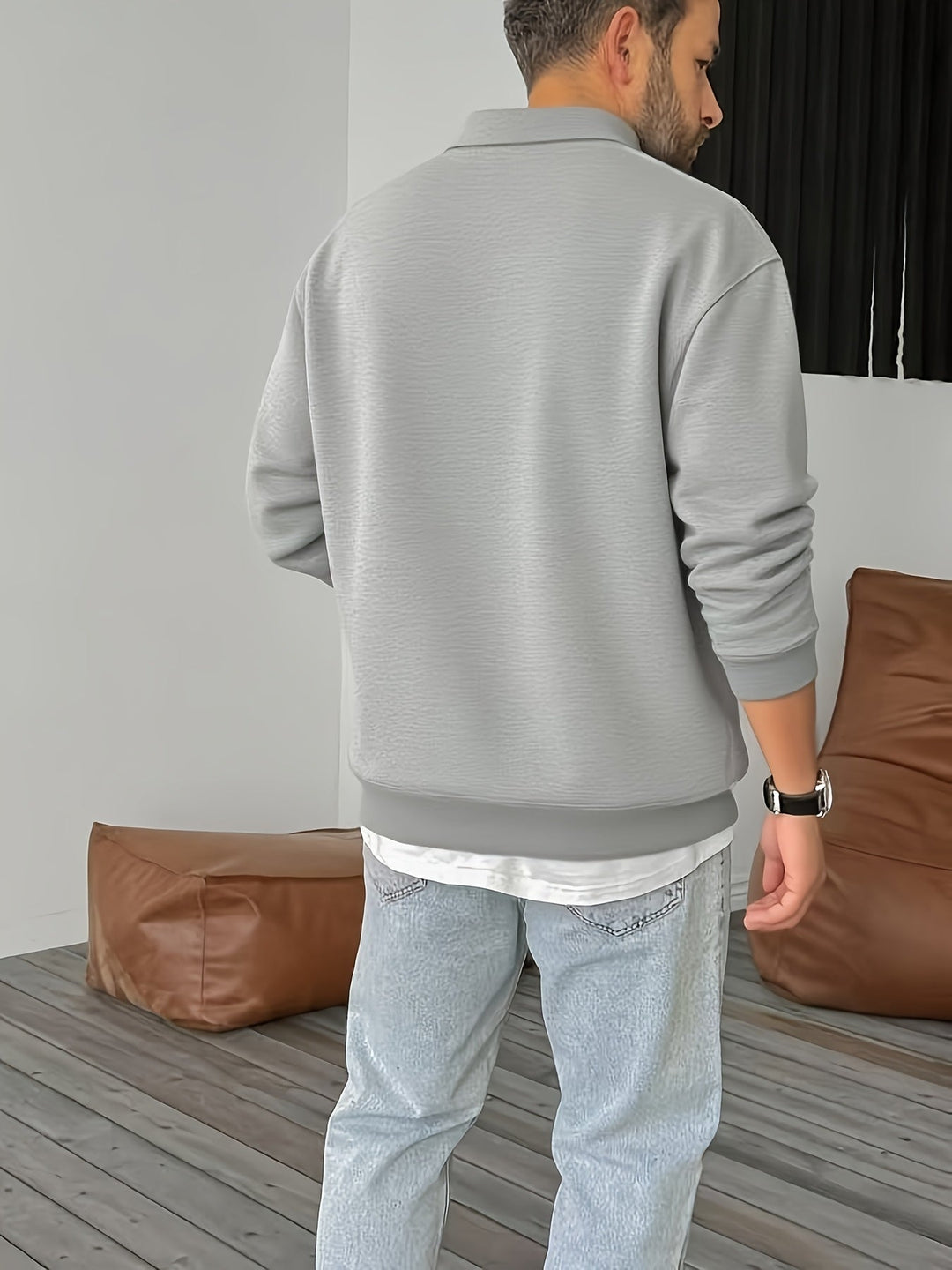 Nathaniel | Przytulny Sweatshirt z Pół-Zipem