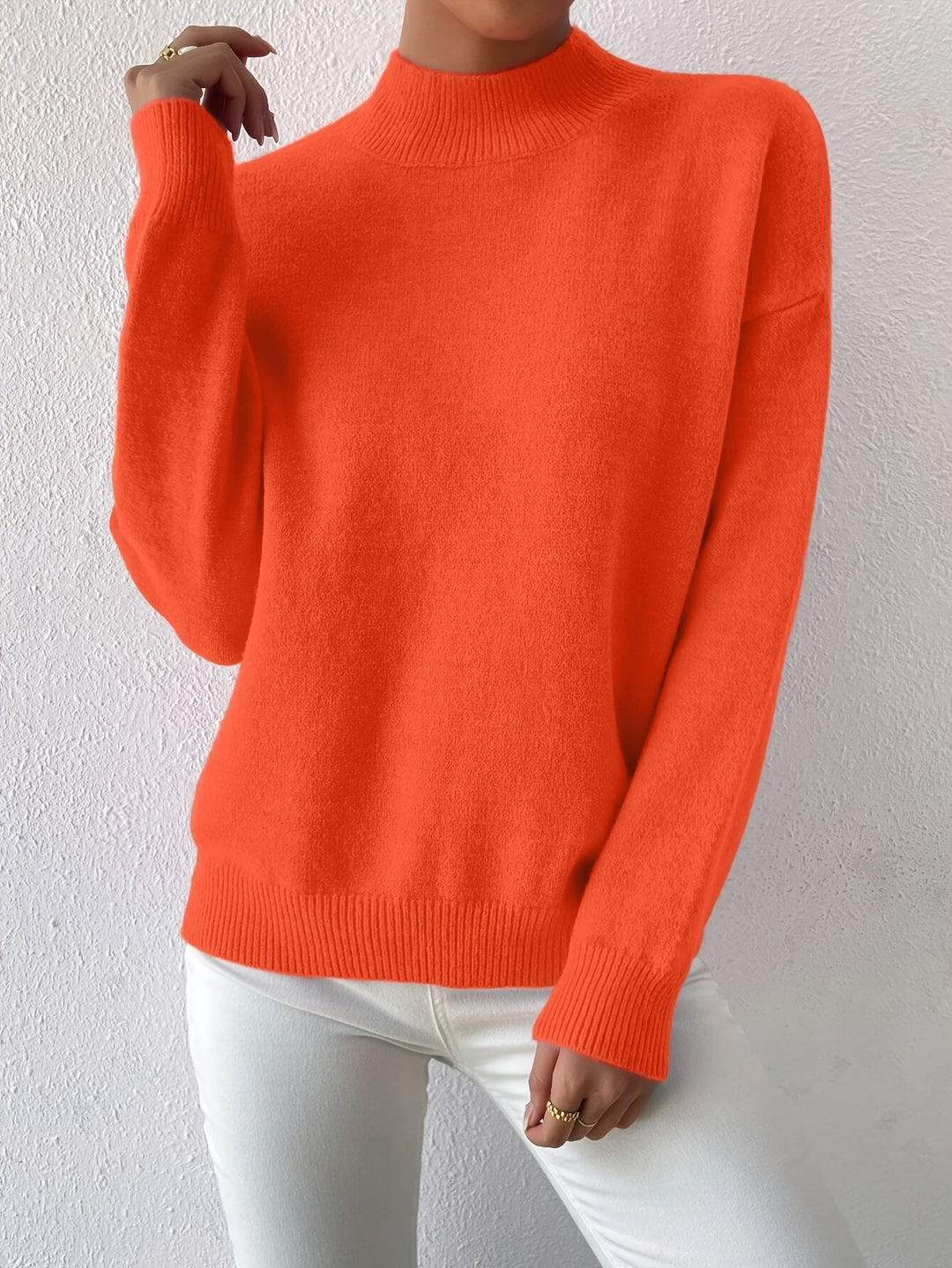 Lorelei | Elegancki Sweter z Mock Neck