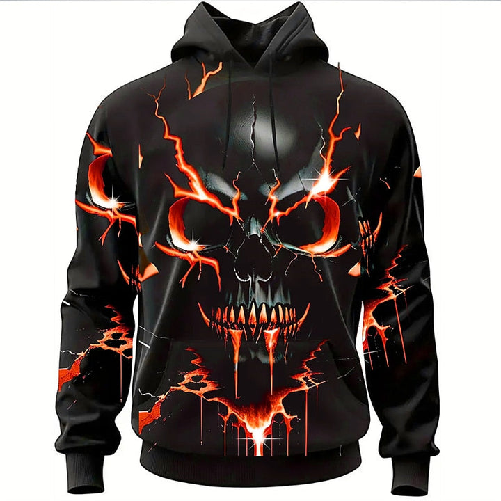 Cyrus | Halloweenowa Bluza z Kapturem z Czaszką