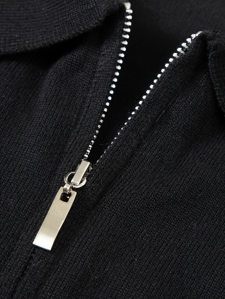 Donovan | Elegancki sweter polo z ćwierć zamkiem