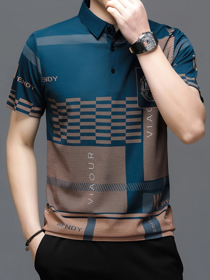 Nathaniel | Elegancka koszulka polo w kolorach blokowych
