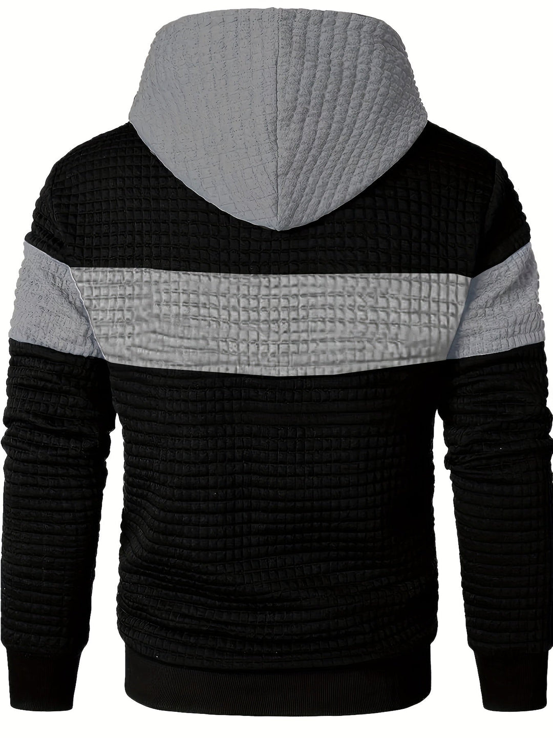 Hayes | Teksturowany Hoodie w Blokach Kolorystycznych