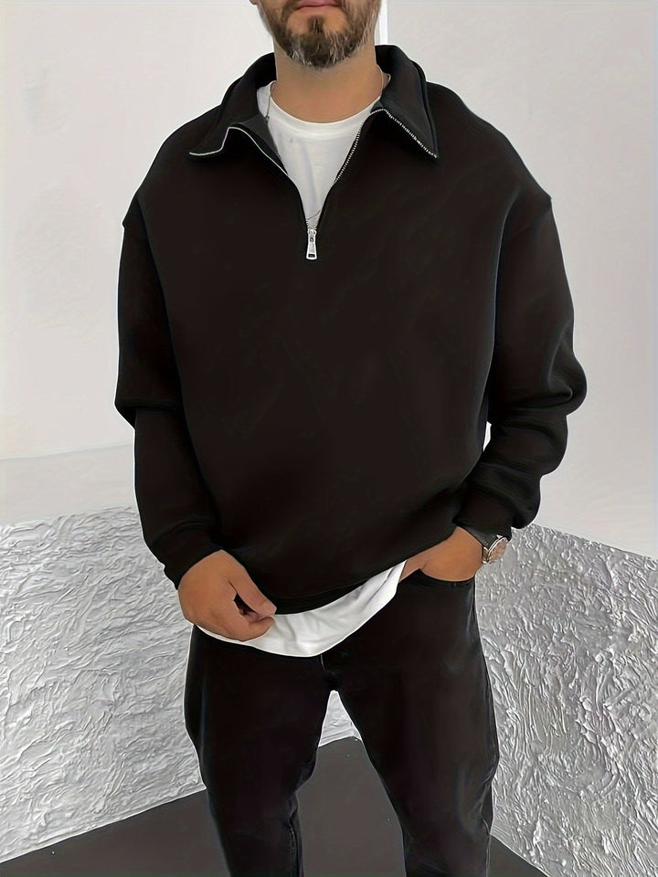 Nathaniel | Przytulny Sweatshirt z Pół-Zipem