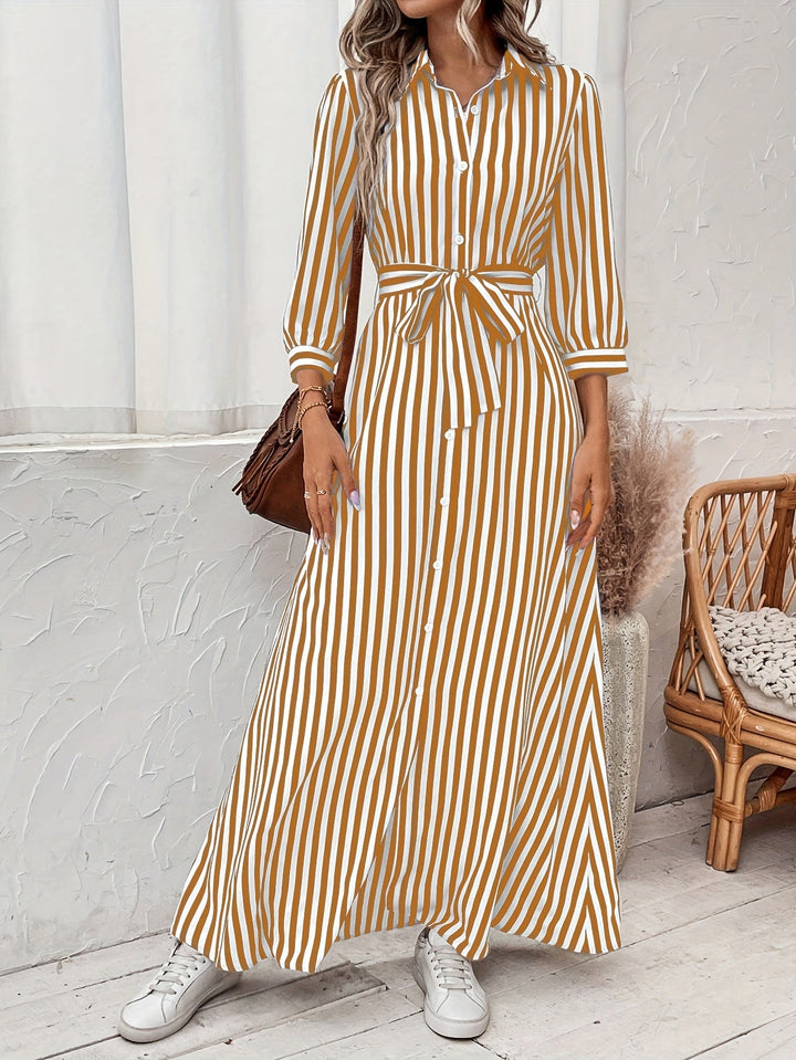 Meredith | Sukienka Maxi z Paseczkiem
