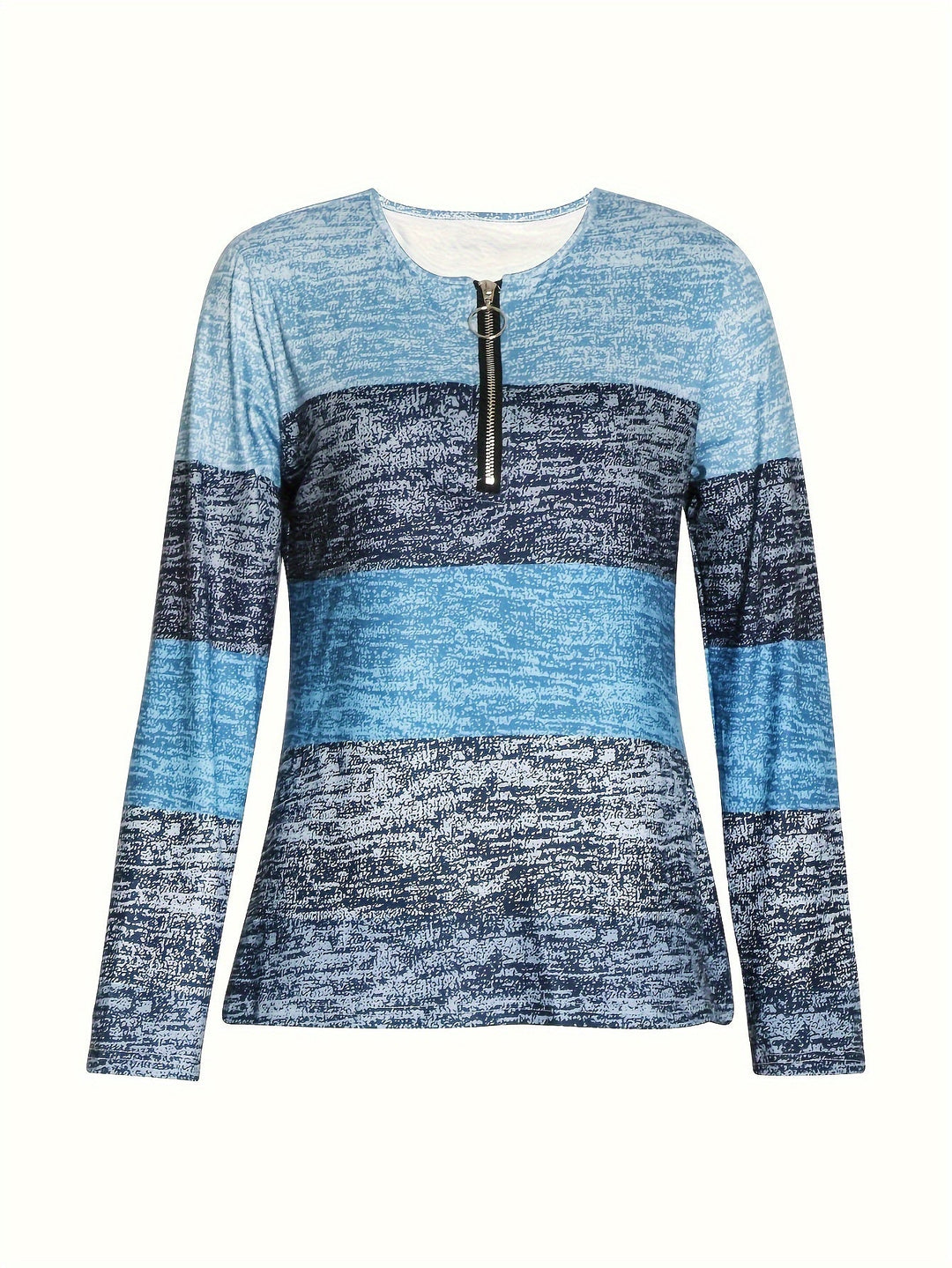 Ophelia | Kolorowy Top z Kwartowym Zipperem